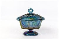 Indiana Glass Carnival Glass Covered Candy Dish