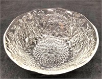 Vintage Indiana Pressed Clear Glass Bowl - Pineapp