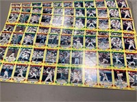 4 uncut sheets of baseball cards