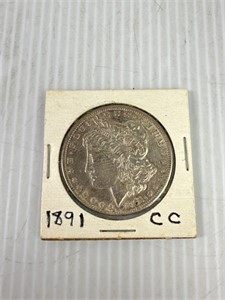 1891 CC Morgan Silver Dollar Nice