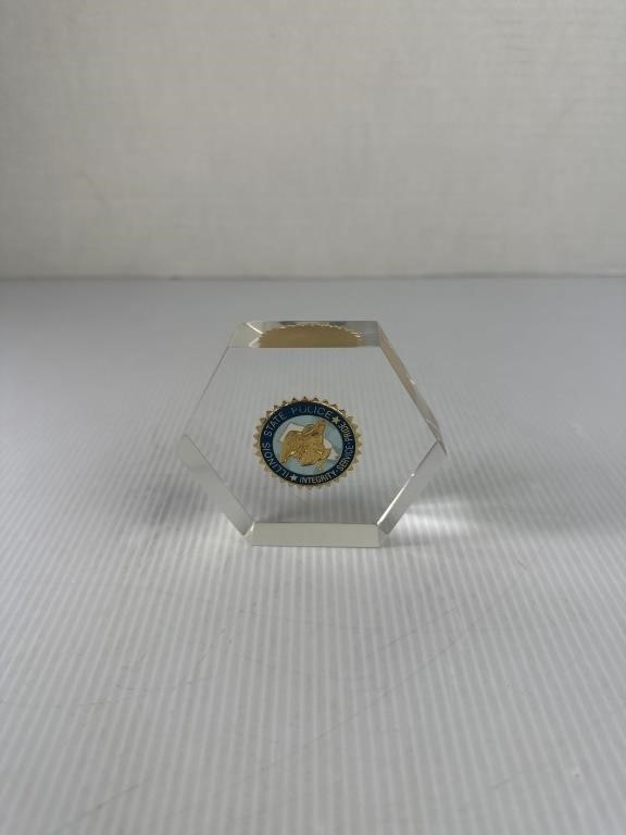 Illinois State Police Medallion Paper Weight