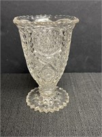 Riverside intricate cut glass vase,
