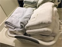 Basket of Large Heavy Bath Towels