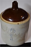 No 5 Buckeye Pottery Blue Ribbon Band Macomb Jug