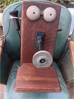 Vintage hand crank telephone