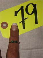 Sterling Shank womens 2 stone emerald ring