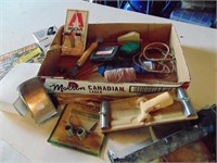 BOX LOT- SANDING POLE,CAULKING GUN