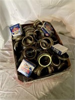 Box Of Canning Lids. Most Are Used.