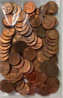 (100) Lincoln Wheat Cents all Choice Gem BU