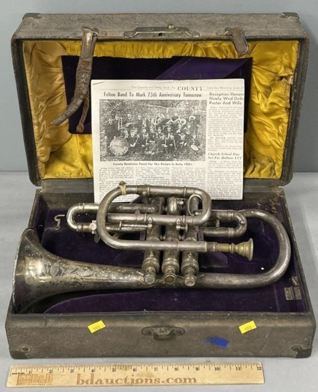 C. G. Conn Trumpet & Case Musical Instrument