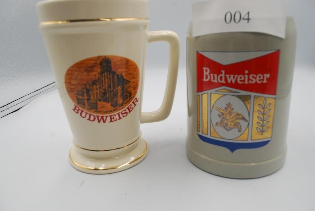 2 1960 & 1968 Budweiser Mugs