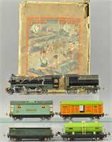 BOXED LIONEL O GAUGE #260E LOCO AND FREIGHT SET