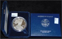 1995 Proof Silver Eagle (papers & box).