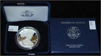 2010W Proof Silver Eagle (papers & box).