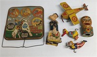 (6) Marx & J. Chein Tin Litho Toys Including 1938