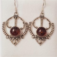 $300 Silver Amber Earrings