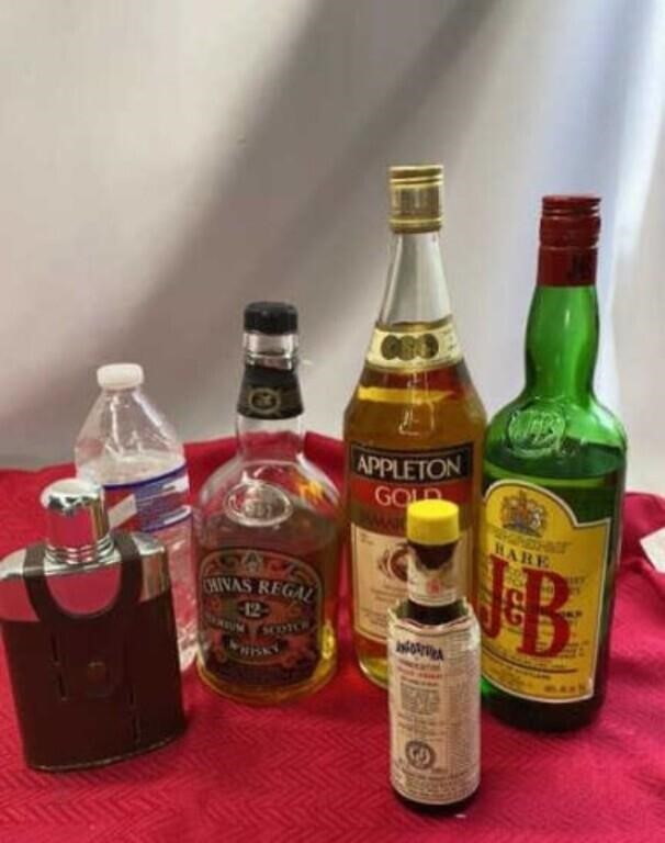Unopened Appleton Gold Jamaican Rum, Flask, Open