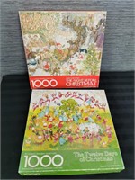 Vintage Springbok Christmas 1000 pc Puzzles
