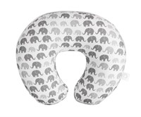 Boppy Nursing Pillow, Gray-Elephants Plaid