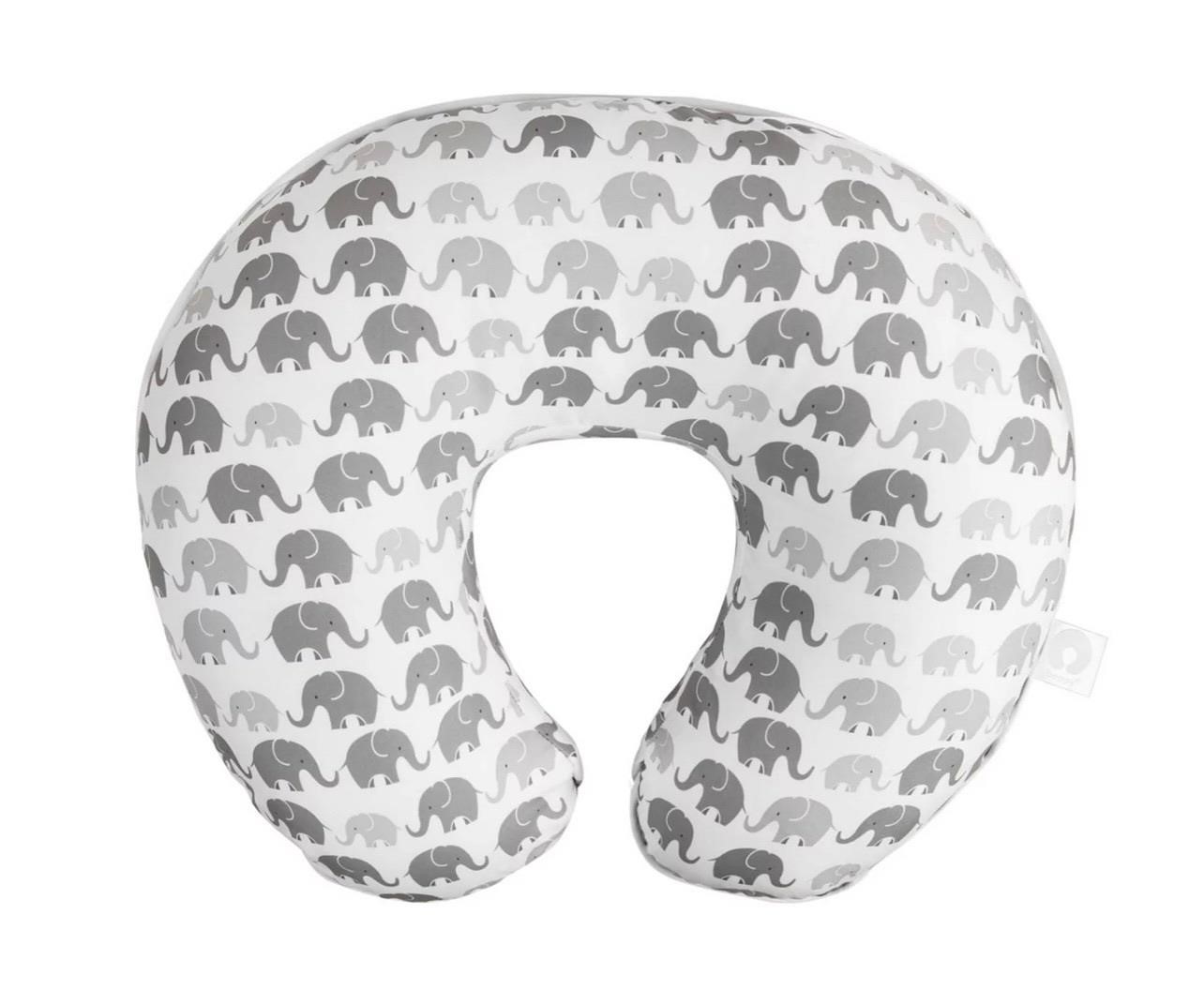 Boppy Nursing Pillow, Gray-Elephants Plaid