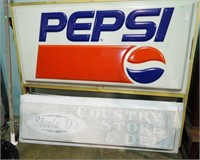 LG PEPSI COUNTRY STORE ELECTRIC SIGN 73x61