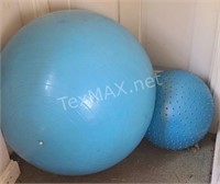 2 Blue Exercises Balls