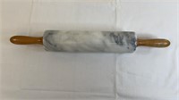MARBLE ROLLING PIN WITH WOODEN HANDLES