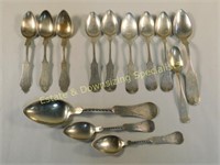 Lot of Early Design Silver or Silver Plate Spoons