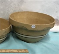 3 of 3 Matching Yellow Ware Ship Ware Crock Bowls