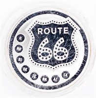 Coin 1 Troy Ounce Silver Round Route 66