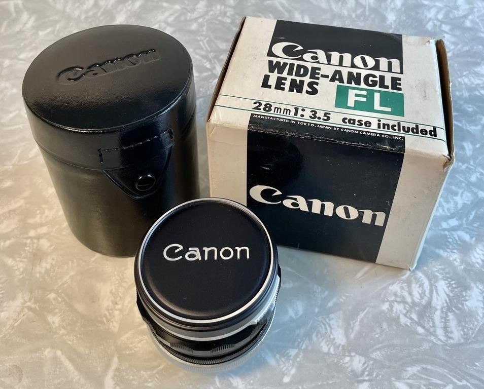 Canon wide-angle FL camera lens 28mm 1:35