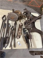 Misc old tools and drill press