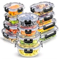 JoyFul by JoyJolt 24 Piece Glass Food Storage Cont