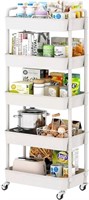UDEAR 5-Tier Kitchen Rolling Utility Cart with Han