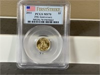 Graded 2011 American Eagle $5 gold coin