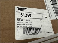 (6) Vollrath 61250 bake pan stainless