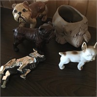 Mack Bull Dog & Other Assorted Bull Dog Figurines