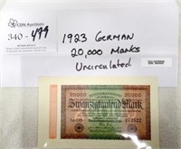 1923 German 20 000 Marks