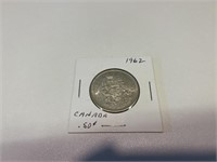 1962 Canadian Silver Half Dollar