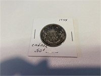 1944 Canadian Silver Half Dollar