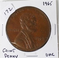 1965 GIANT LINCOLN CENT
