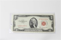 UNC TWO DOLLAR US NOTE  RED SEAL