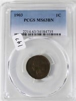 1903 INDIAN HEAD CENT   PCGS MS 63