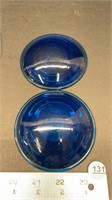 2 Blue Glass 4" Lenses