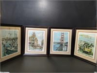 Set of Don Davey Colorized Prints, Landmarks of