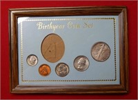 Framed 1945 Birth Year Set - 5 Coins Total