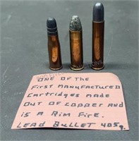 3 Rounds - Vintage 405gr Ammo made out of Copper