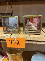 Pair of Etched Glass Jewelry Boxes
