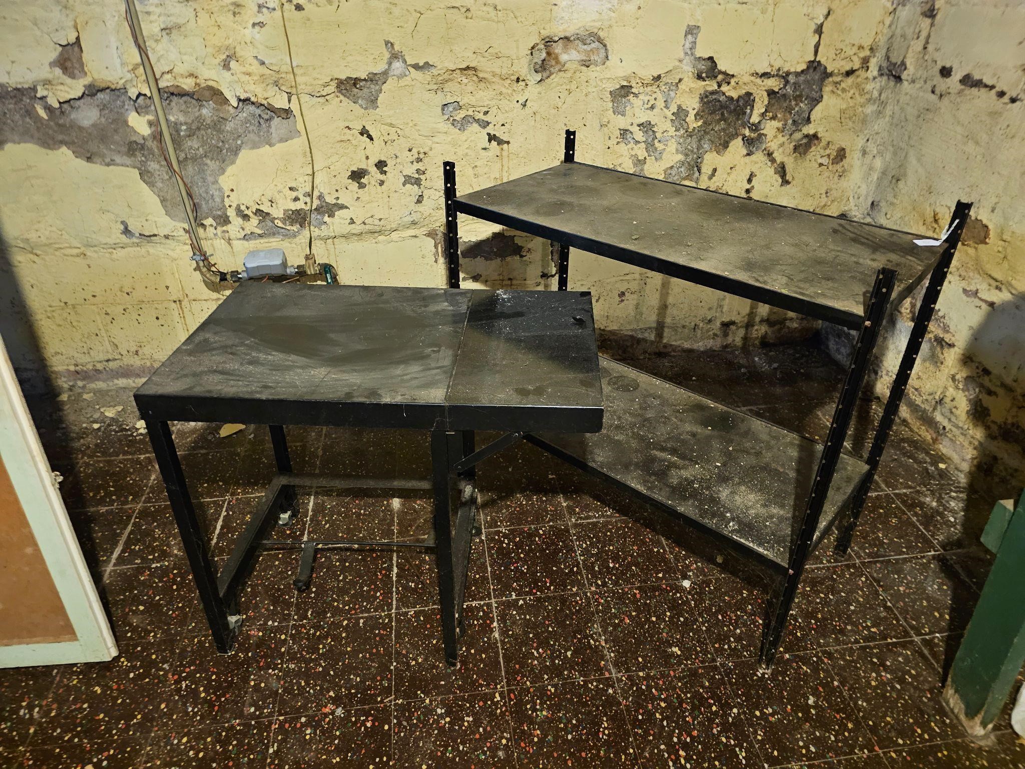 Metal Shelf & Metal Type Writer Table