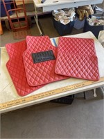 Red luxury car floor mats